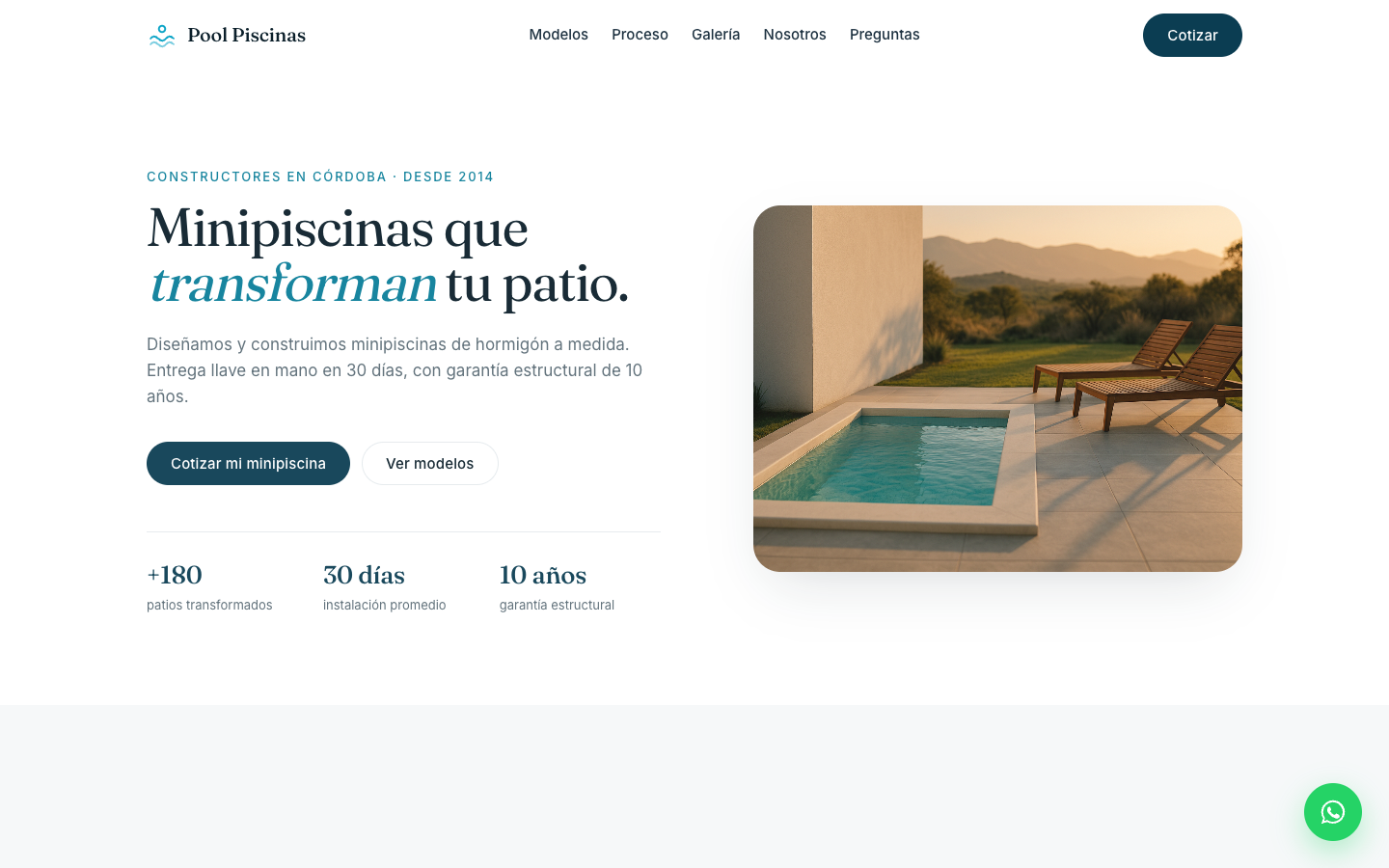 Vista previa de la plantilla Pool
